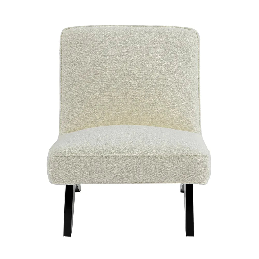 Dalton Slipper Chair - White Boucle