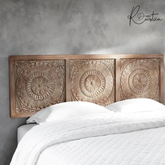 boho wooden head board