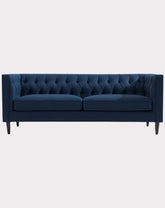 Tuxedo Button Tufted Sofa - Navy Velvet