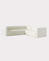 STRATO 3-PIECE L-SHAPED WHITE BOUCLE SECTIONAL SOFA