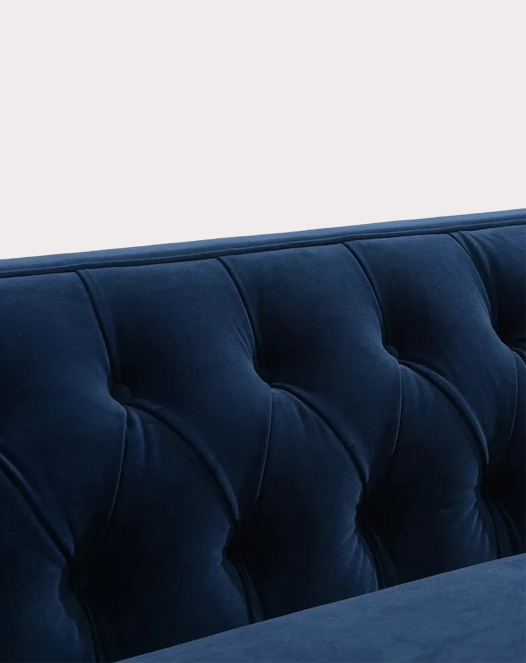 Tuxedo Button Tufted Sofa - Navy Velvet