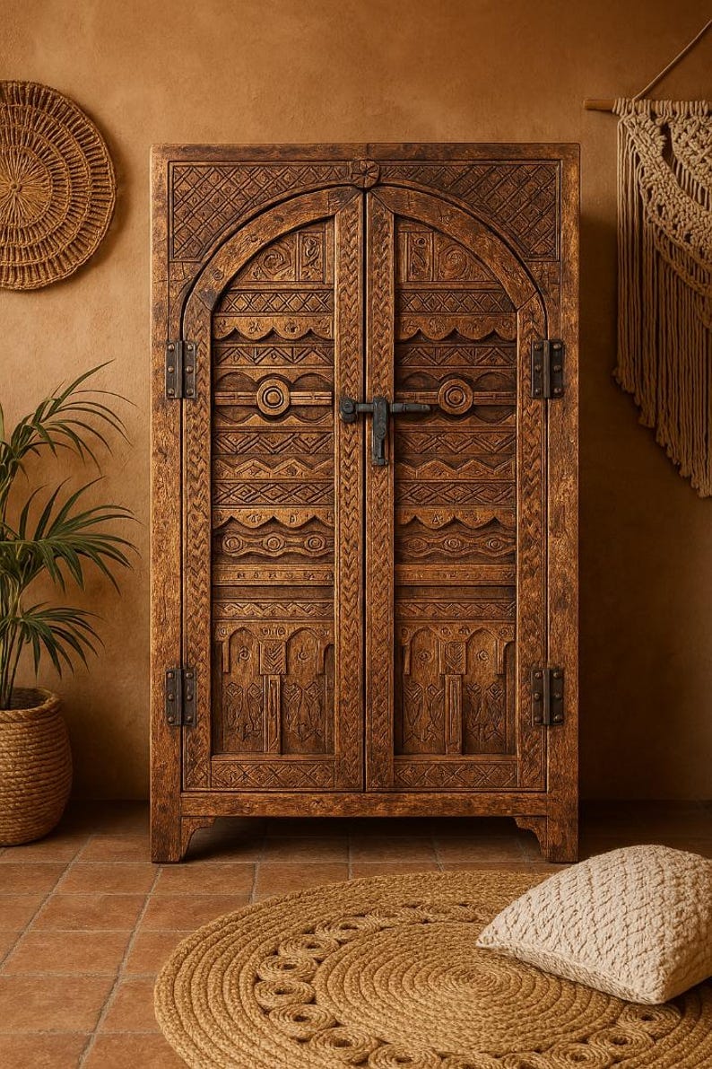 Heritage Carved Wooden Cabinet
