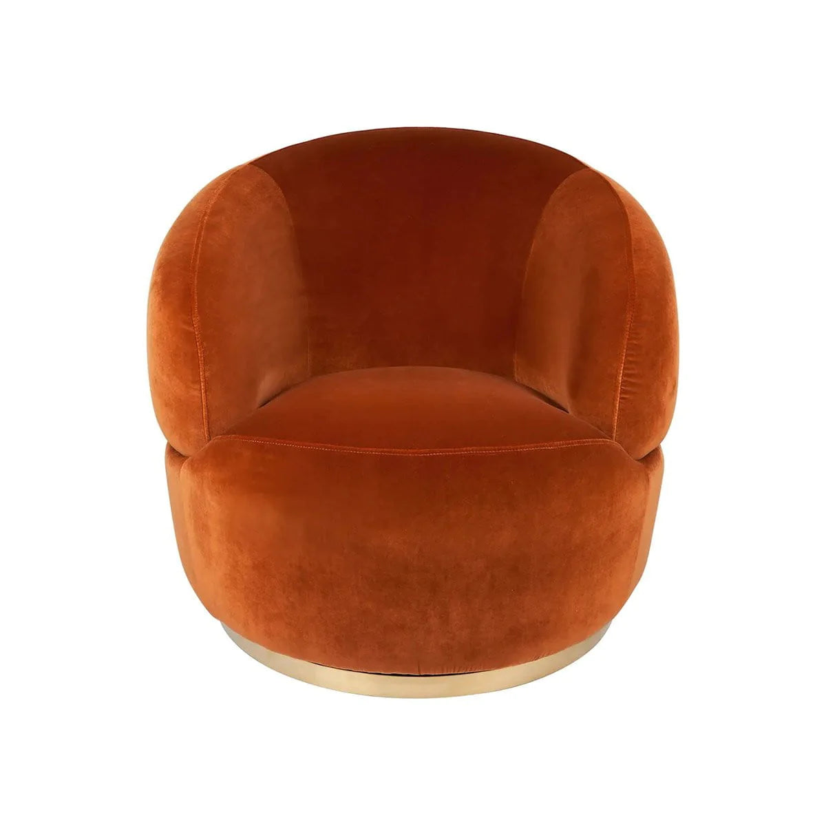 Tubby Swivel Occasional Chair - Caramel Velvet