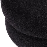 Abbey Foot Stool - Black Boucle