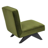 Dalton Slipper Chair - Olive Green