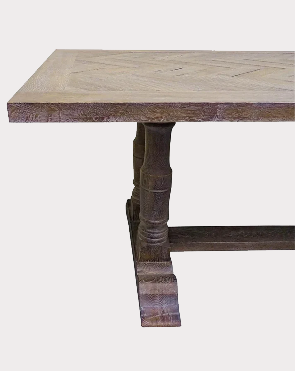 Jasper 8 Seater Parquetry Top Dining Table