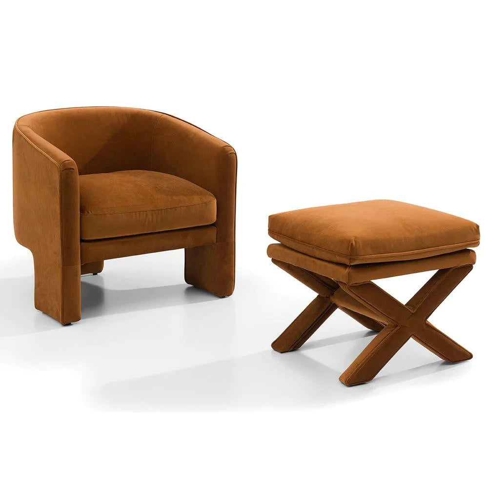 Koko Occasional Chair - Caramel Velvet