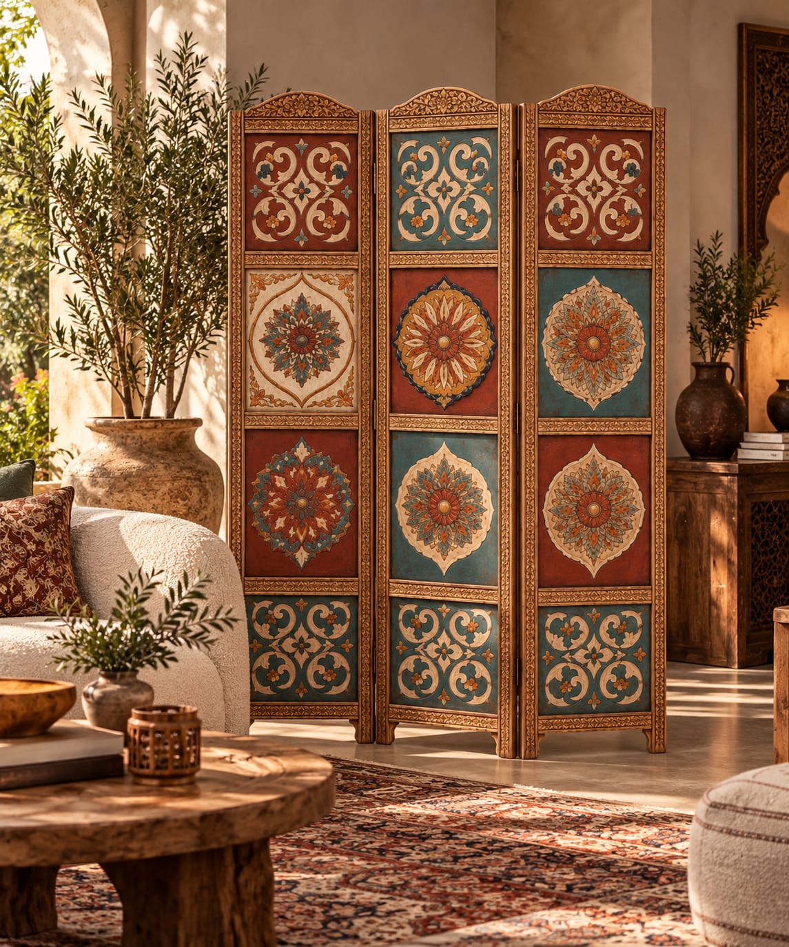 Heritage Painted Folding Screen | Rustica Design