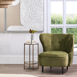 Isabella Occasional Chair - Olive Velvet