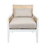 Newport White Rattan Arm Chair