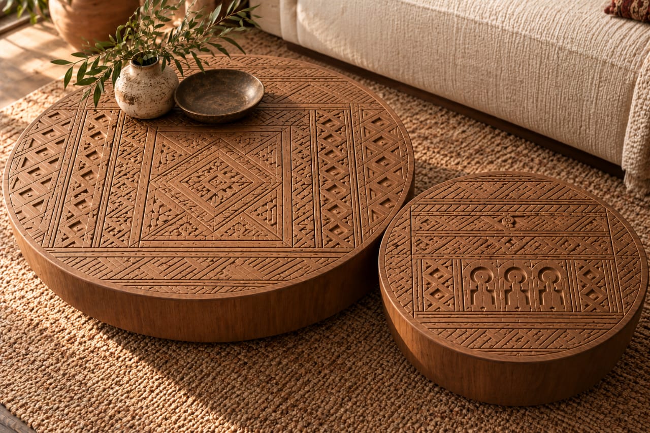 Amazigh Heritage Coffee Table Set