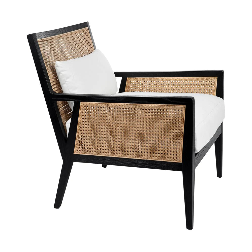 Newport Black Rattan Arm Chair
