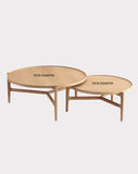 Round coffee table set of 2 tables