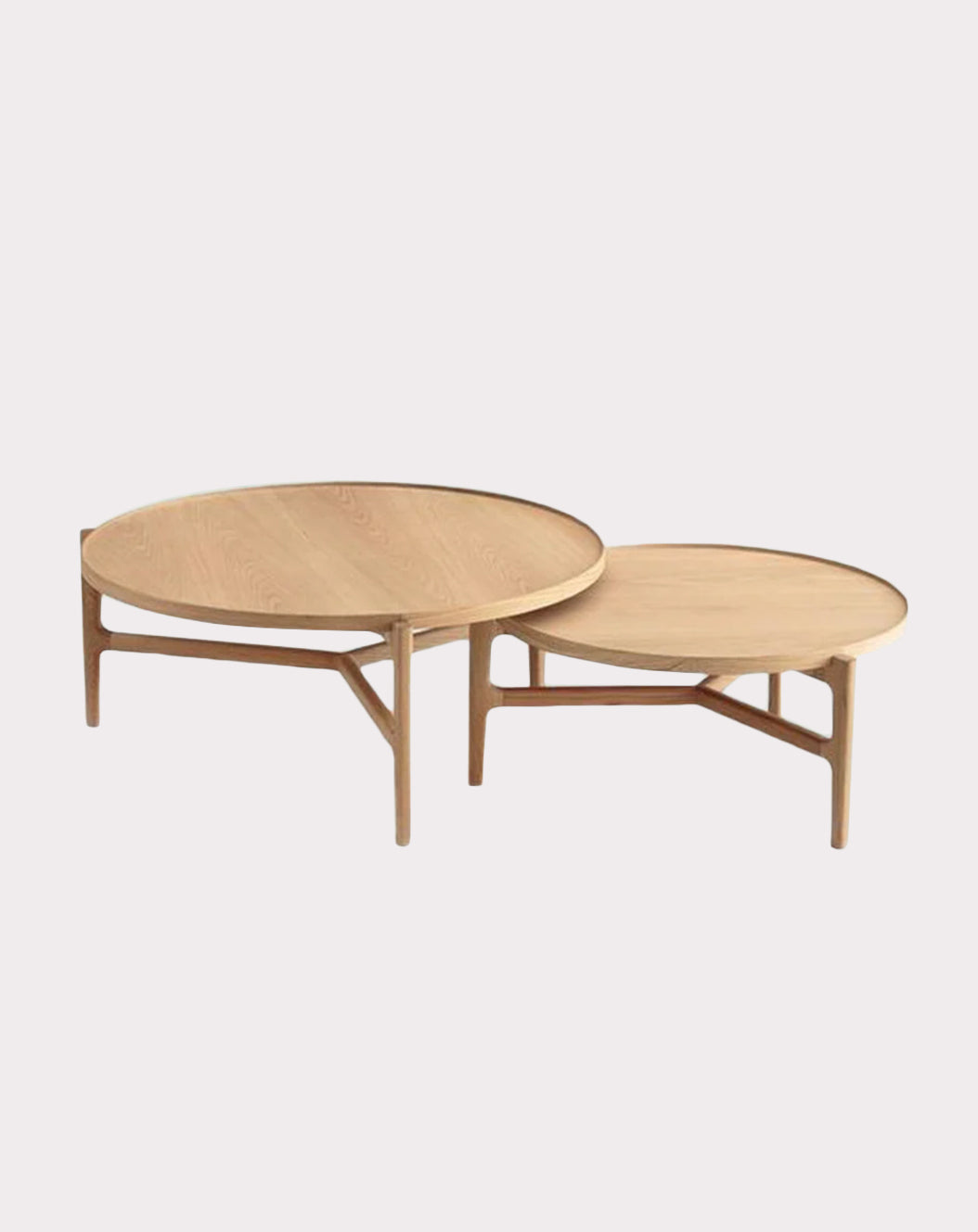 Round coffee table set of 2 tables – Rustic Design by Yasmin Design Company