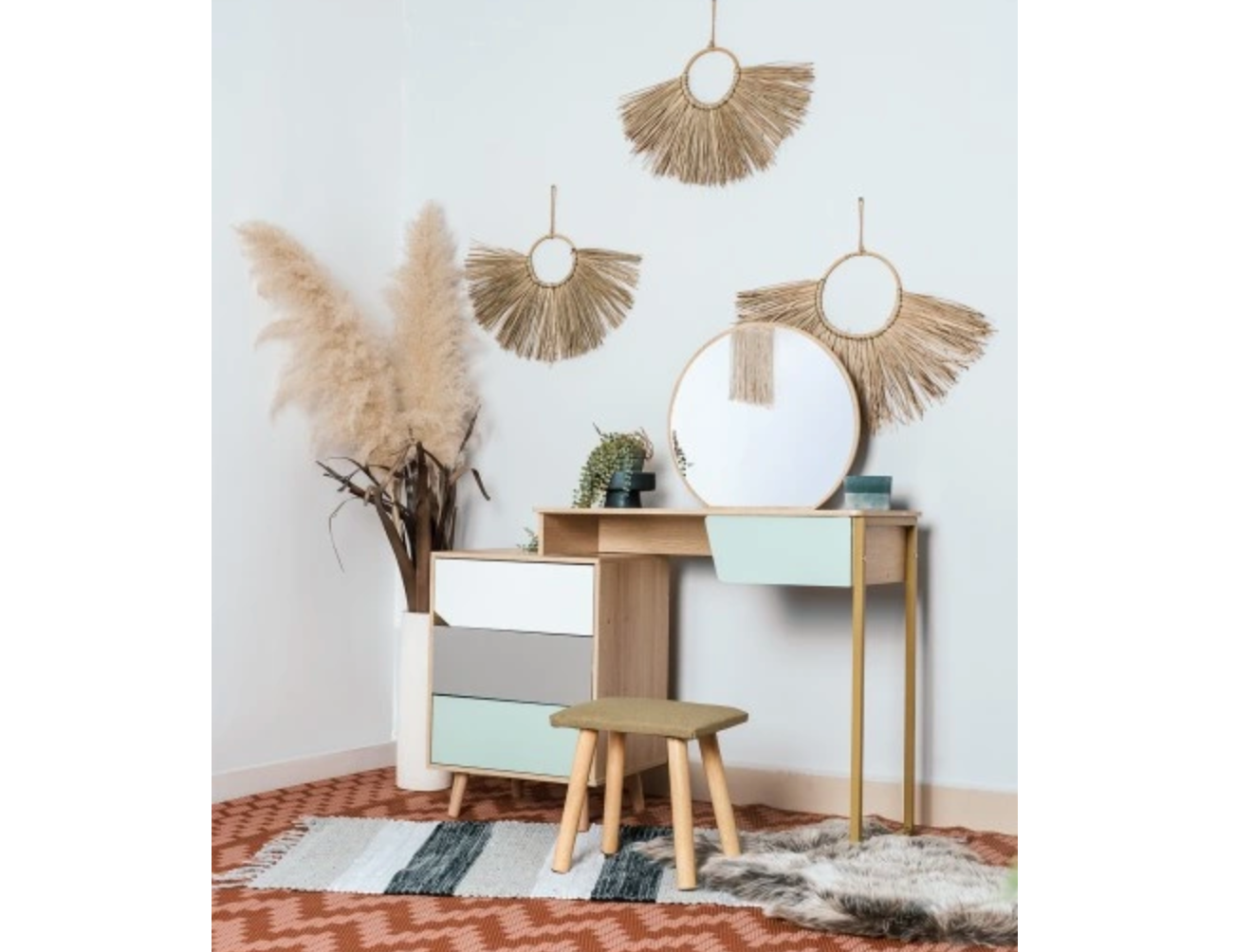 Corciano dressing table multicolored matt