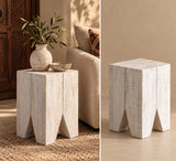 Rustic Solid Wood Side Table