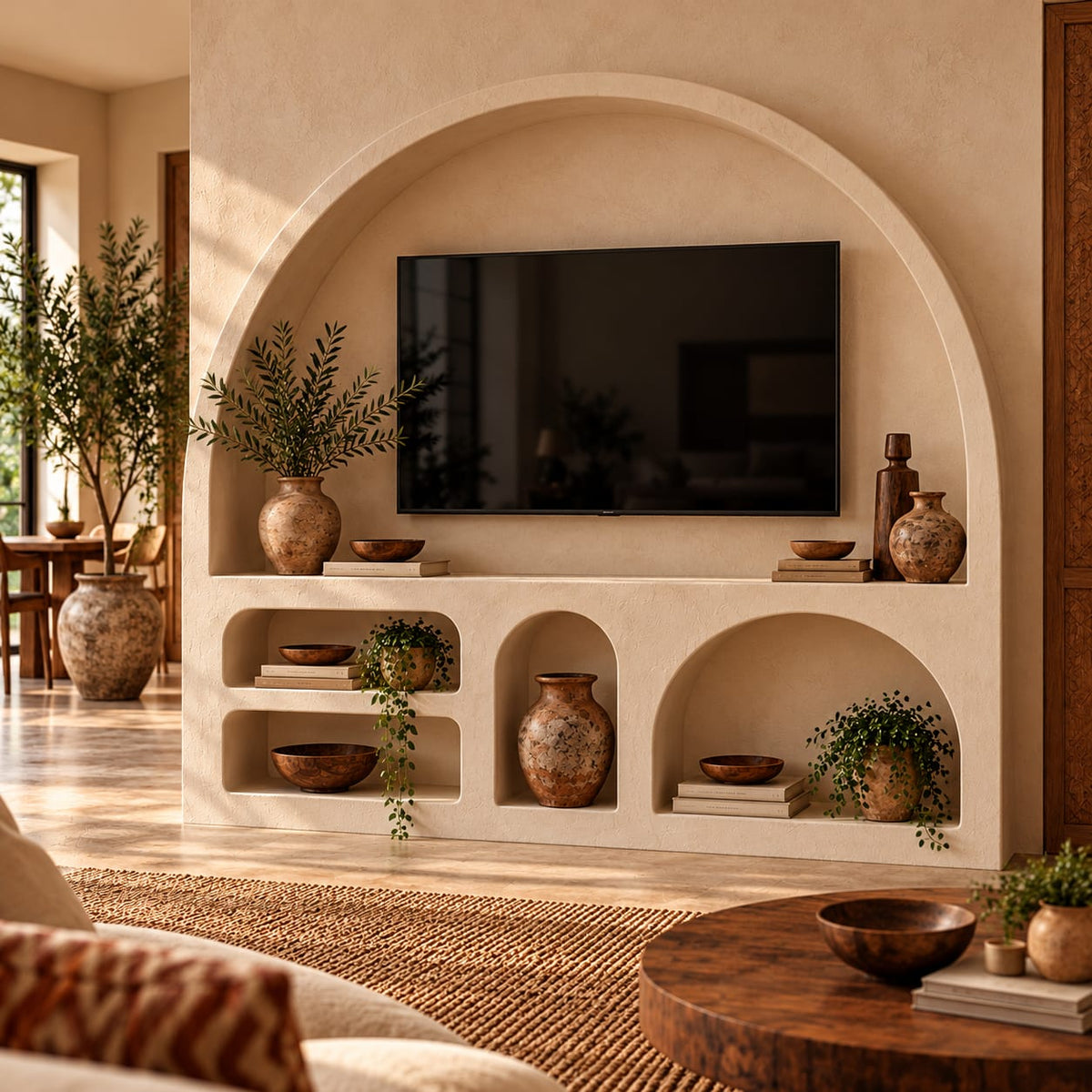 Rustica Heritage Arch TV Wall Unit