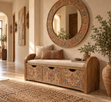 Moroccan Heritage Shoe Bench
