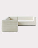 STRATO 3-PIECE L-SHAPED WHITE BOUCLE SECTIONAL SOFA