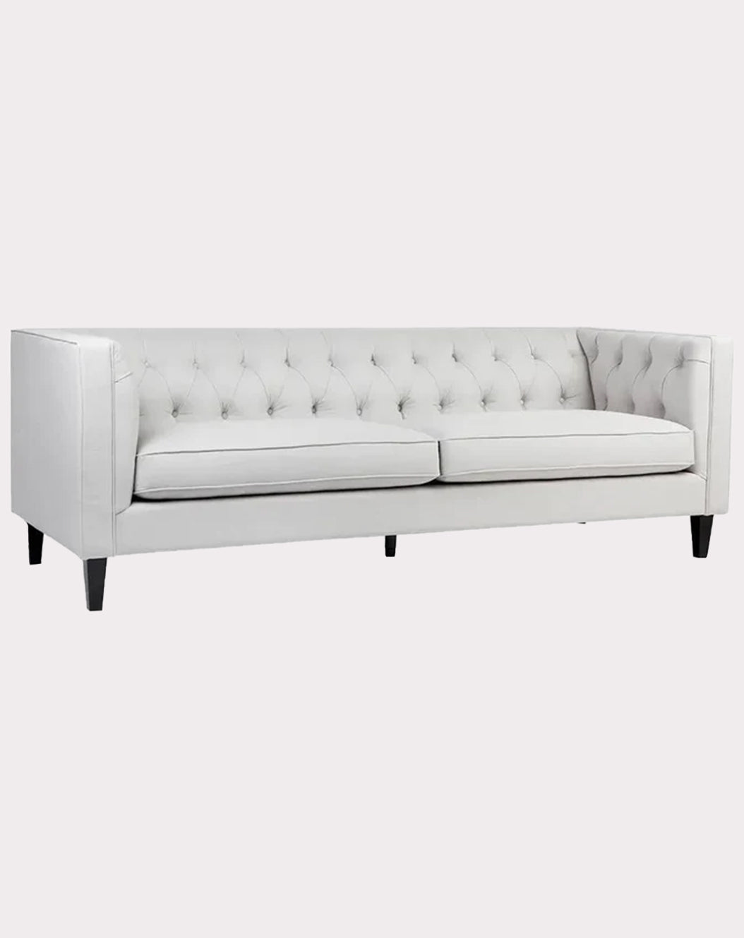 Tuxedo 3 Seater Tufted Sofa - Cool Grey