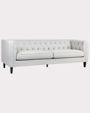 Tuxedo 3 Seater Tufted Sofa - Cool Grey