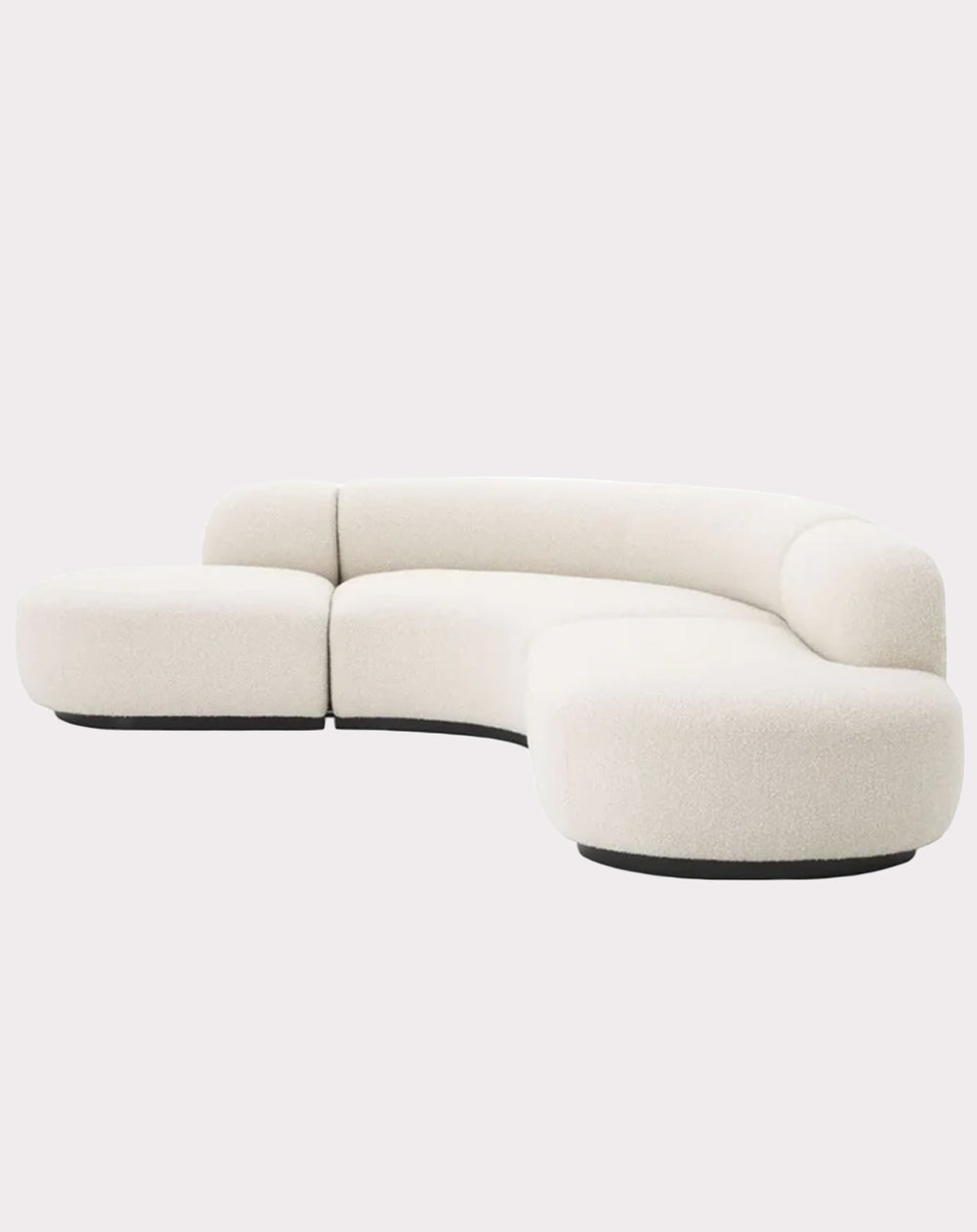 Cream Bouclé Modular Sofa – Rustic Design by Yasmin Design Company