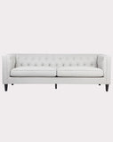 Tuxedo 3 Seater Tufted Sofa - Cool Grey