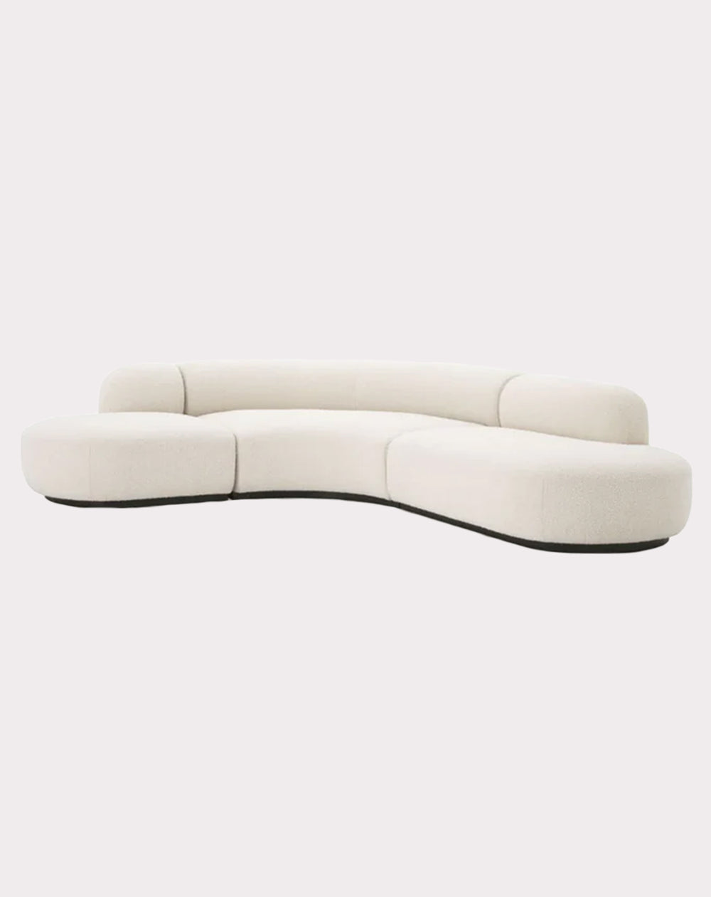 Cream Bouclé Modular Sofa – Rustic Design by Yasmin Design Company